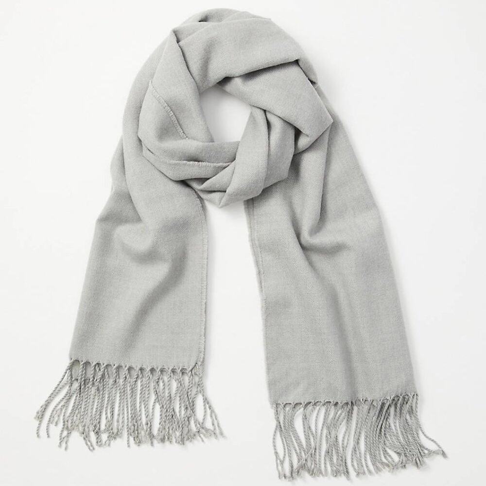 LOFT Light Gray Melange Scarf - Picture 7 of 7